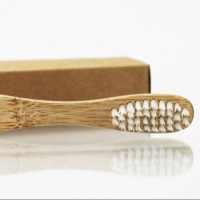 High Quality Safety For Kid White fiber brush Environmentally Wood Toothbrush Bamboo